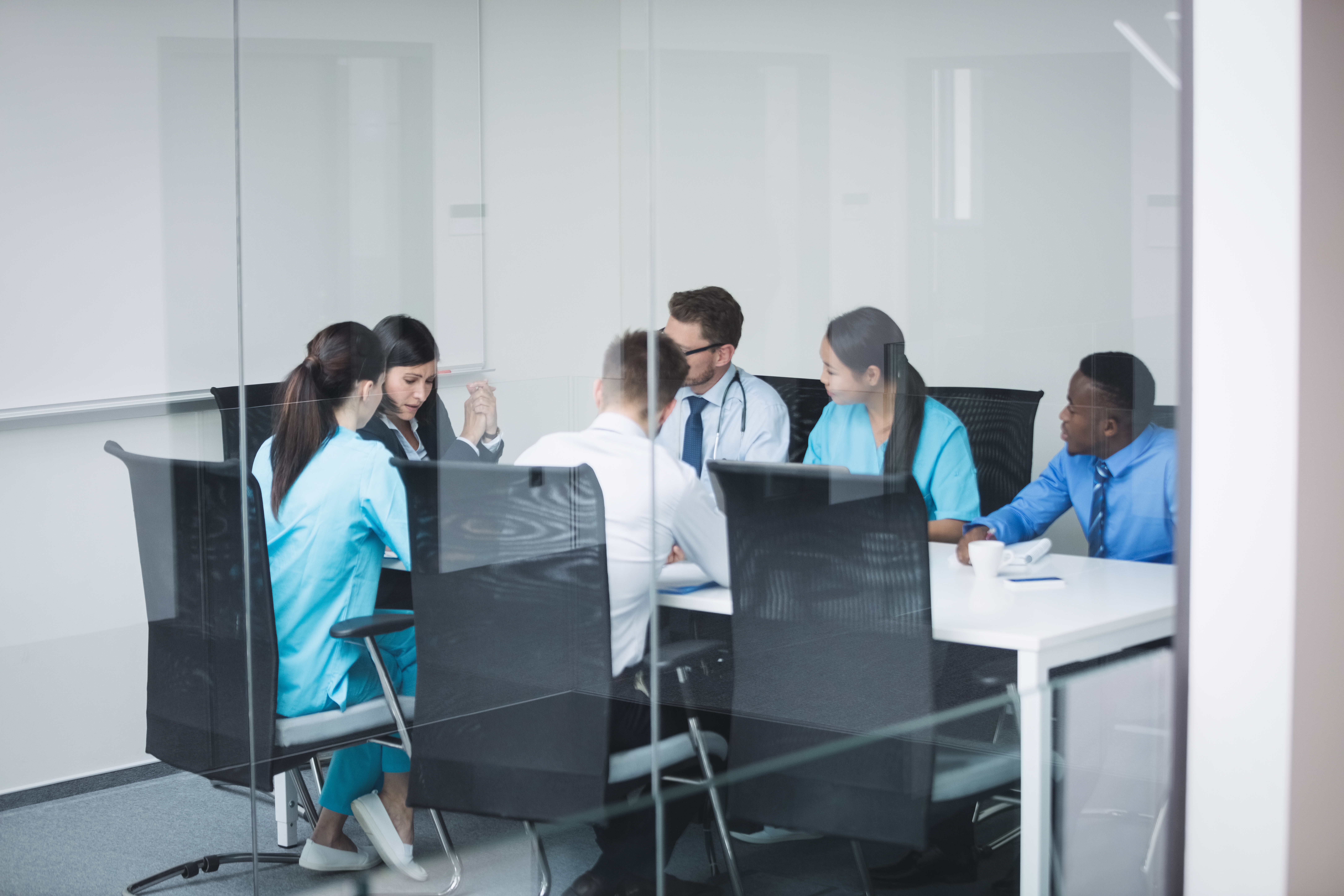 Team of doctors in a meeting at conference room
